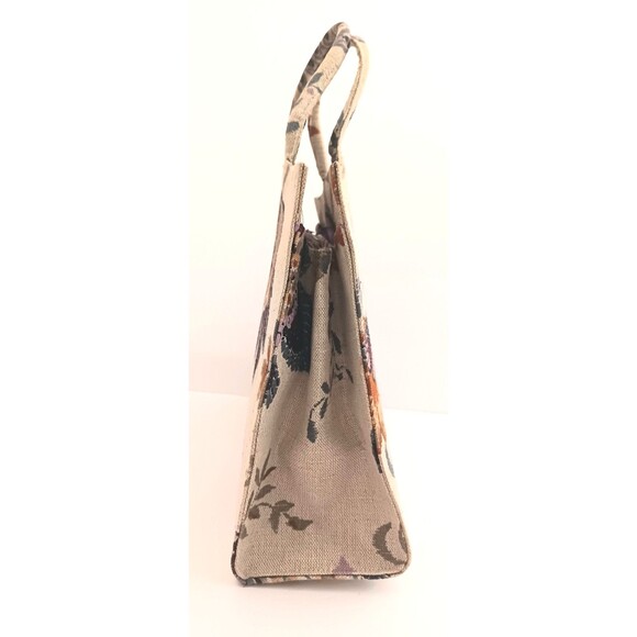 VTG Margaret Smith Floral Tapestry Lg Top Handle Bag USA - Picture 3 of 10